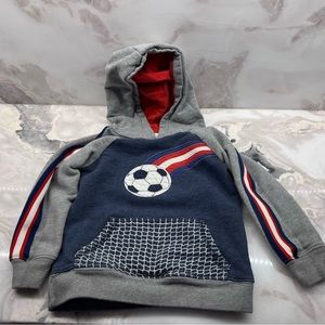 Baby Boden soccer grey hoodie 3T boys or girls